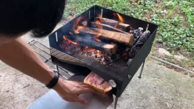 Минута отдыха Небольшая многофункциональная печь-мангал для кэмпинга Полезности 