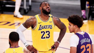 Минута отдыха Сверхчеловек не тянет. Травма Леброна Джеймса топит «Лейкерс» Спорт 