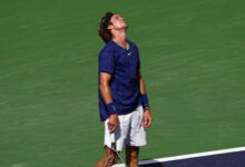 Минута отдыха Рублёв потерял контроль после поражения от американца. Избил себя до крови прямо на корте! Спорт 