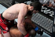 Минута отдыха Махачев забил американского ветерана в UFC. Хабиб деморализовал Грина из угла Спорт 