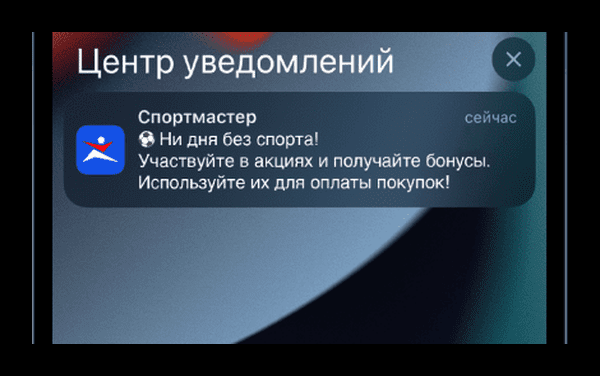 Как подключить пуш уведомления в Спортмастере