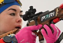 Минута отдыха Детская ошибка российской биатлонистки. Видео Спорт 