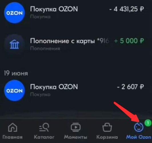 Как удалить счет в Озон Банк в приложении
