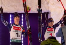 Минута отдыха Французские биатлонисты Симон и Клод второй год подряд выиграли Рождественскую гонку Спорт 