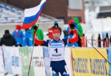 Минута отдыха В украинского биатлониста внезапно прилетел флаг России. Спортсмен просто опешил Спорт 