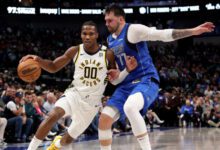 Минута отдыха Трипл‑дабл Дончича не спас «Даллас» от поражения в матче с «Индианой» в НБА Спорт 