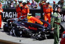 Минута отдыха Три машины, включая «Ред Булл», попали в крупную аварию на первом круге Гран‑при Монако Спорт 