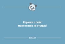 Минута отдыха Смешные анекдоты в пятницу: "Коротко о себе…" (7 фото) Анекдоты 