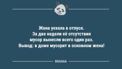 Минута отдыха Жена уехала в отпуск… (9 фото) Анекдоты 