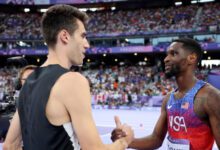 Минута отдыха Американец и новозеландец отказались делить золото в прыжках в высоту на Олимпиаде‑2024 в Париже Спорт 