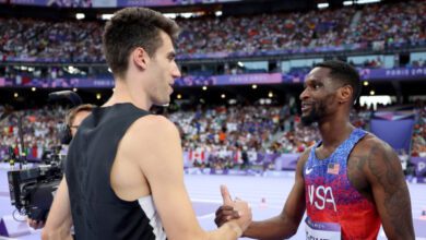 Минута отдыха Американец и новозеландец отказались делить золото в прыжках в высоту на Олимпиаде‑2024 в Париже Спорт  Минута отдыха Американец и новозеландец отказались делить золото в прыжках в высоту на Олимпиаде‑2024 в Париже Спорт