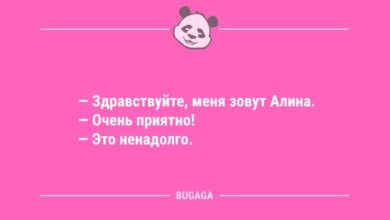 Минута отдыха Короткие анекдоты: "Здравствуйте, меня зовут Алина…" (9 фото) Анекдоты 