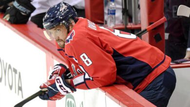 Минута отдыха Овечкин сшиб шлем с вратаря соперника в НХЛ. Американец оторопел от страха Спорт  Минута отдыха Овечкин сшиб шлем с вратаря соперника в НХЛ. Американец оторопел от страха Спорт