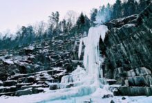 Минута отдыха С какой стороны замерзает водопад? Интересное 