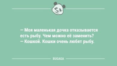 Минута отдыха Анекдоты-свежинки: «Моя маленькая дочка отказывается есть рыбу…» (11 шт) Анекдоты 
