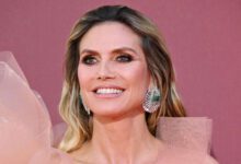 Минута отдыха Хайди Клум блистала в уникальном платье, расшитом жемчугом Знаменитости 