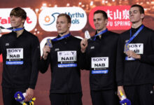 Минута отдыха Российские пловцы с мировым рекордом победили в комбинированной эстафете на ЧМ в Будапеште Спорт 