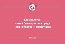 Минута отдыха Короткие анекдоты в середине недели: «Как известно, самая благоприятная среда для человека…» (10 шт) Анекдоты 