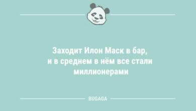 Минута отдыха Анекдоты в конце недели: «Заходит Илон Маск в бар…» (9 шт) Анекдоты 