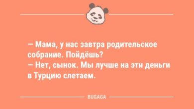 Минута отдыха Шутки и анекдоты для улыбки: «Мама, у нас завтра родительское собрание…» (12 шт) Анекдоты 