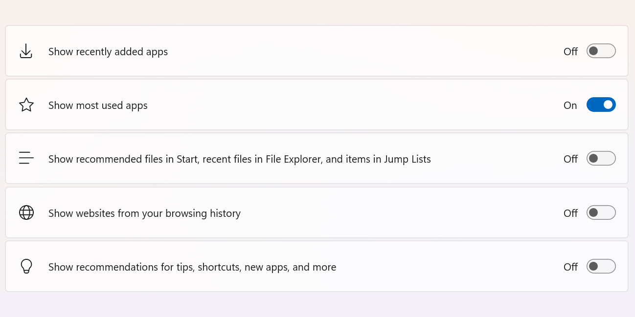 Минута отдыха В Windows 11 появилось новое меню «Пуск» с возможностью отключения рекомендаций Полезности  