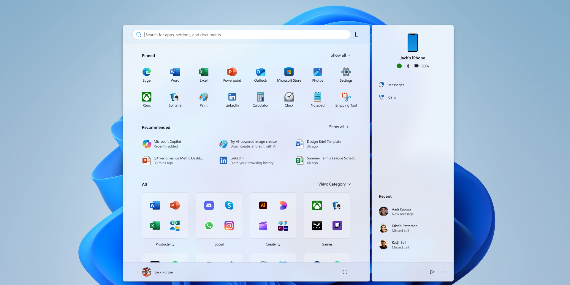В Windows 11 появилось новое меню «Пуск» с возможностью отключения рекомендаций