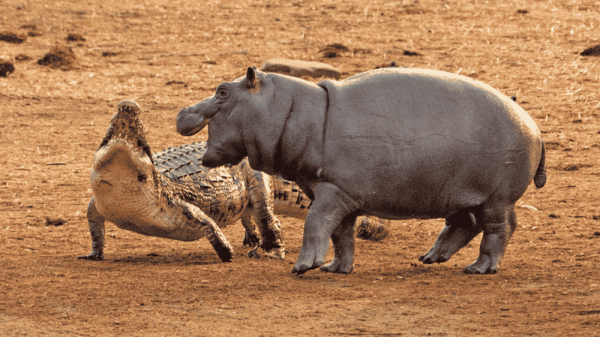 Минута отдыха Бегемот: потеет «кровью», охотится на крокодилов и не умеет плавать Интересное Минута отдыха Бегемот: потеет «кровью», охотится на крокодилов и не умеет плавать Интересное